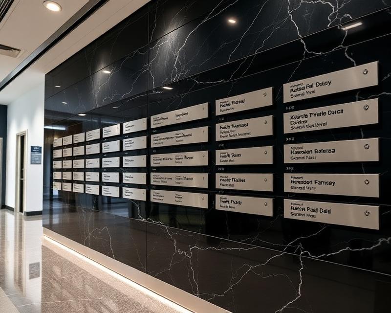 Hospital donor recognition wall NYC