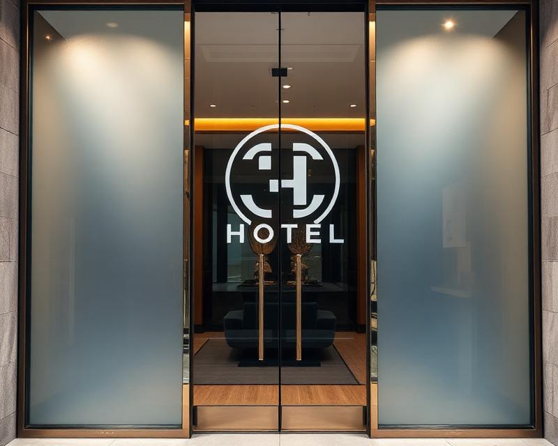 Hotel glass branding and privacy film NYC