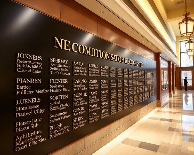 University recognition program signage NYC