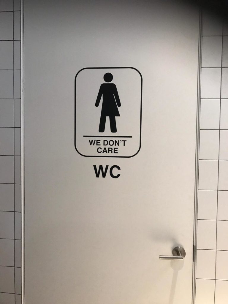 ADA compliant restroom identification signage NYC