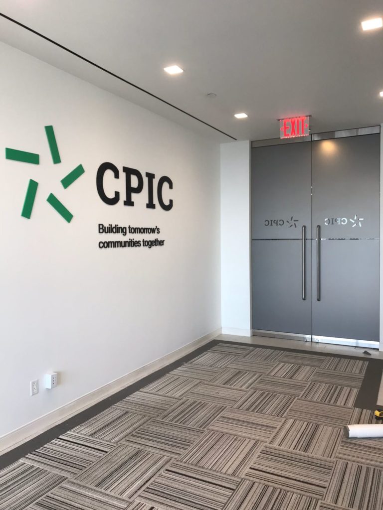 Floating acrylic letters