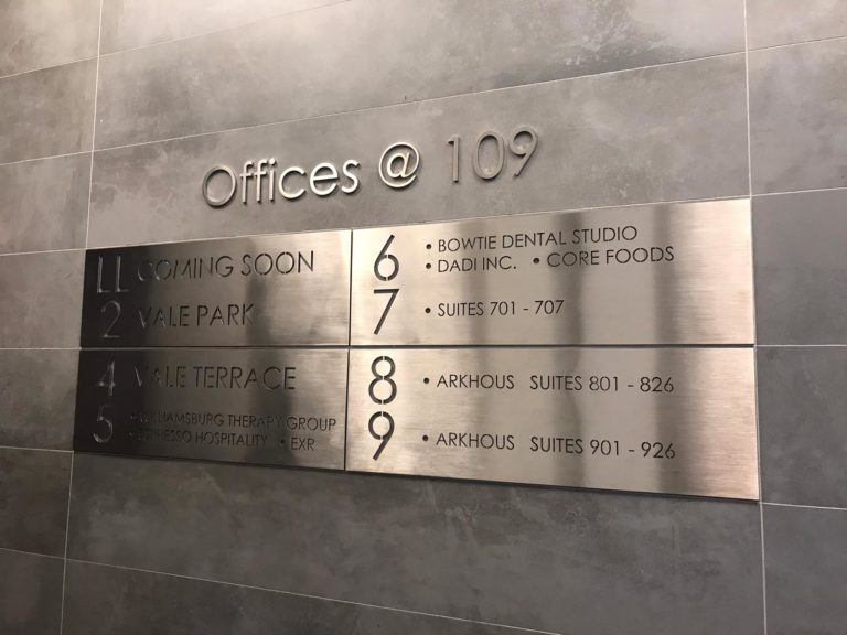 Directional office signs
