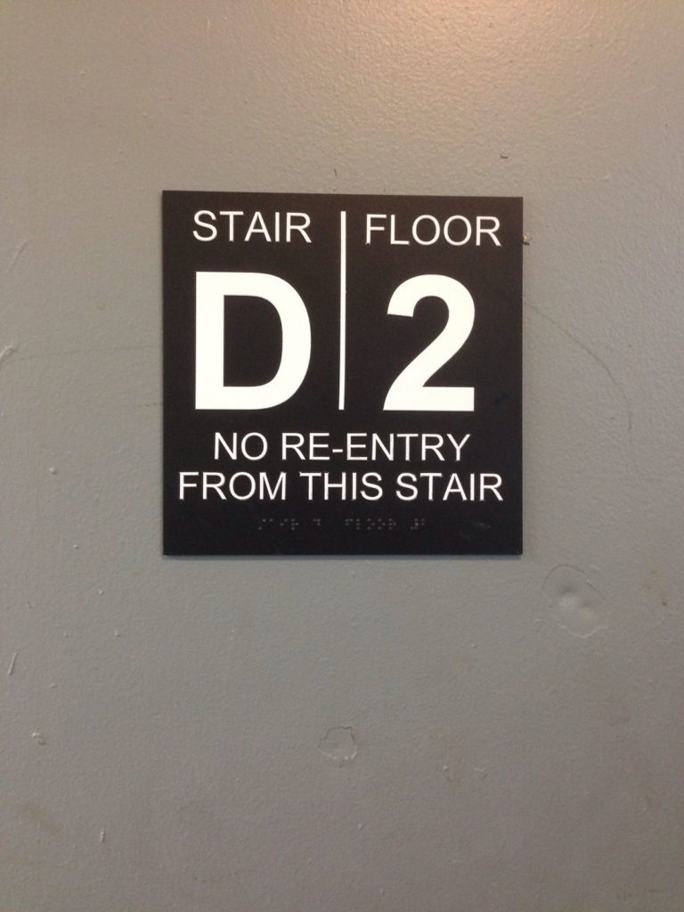Floor ADA signage