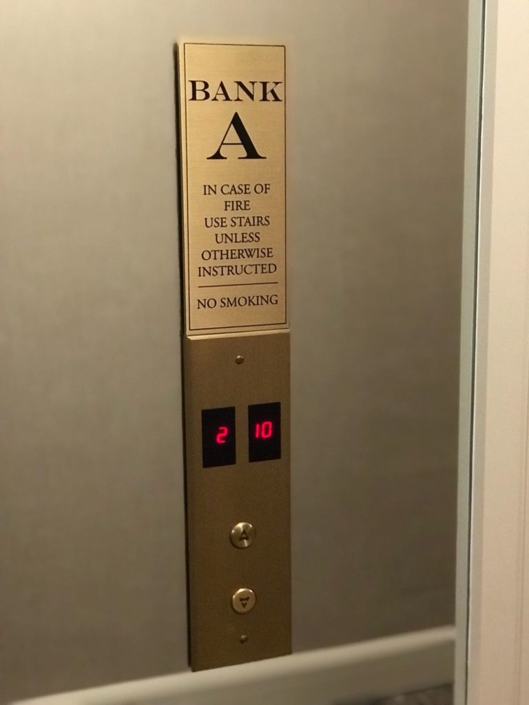 etched lift signs
