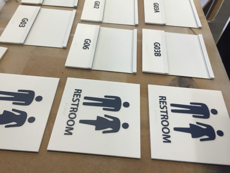 Washroom ADA signs