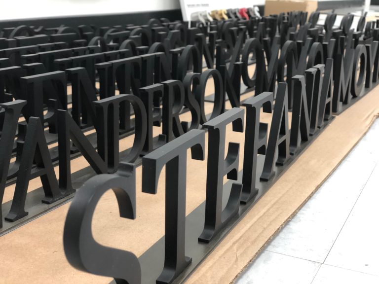 wall lettering metal