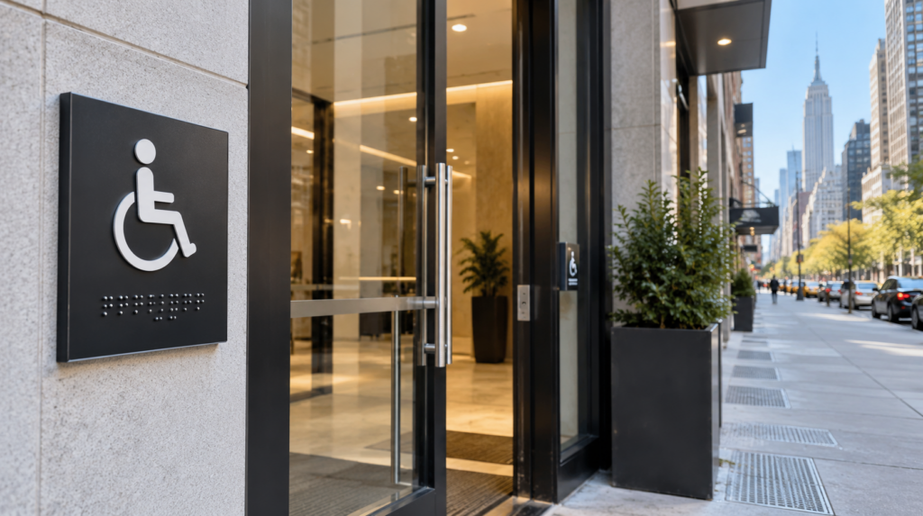 ADA signage requirements for businesses in New York