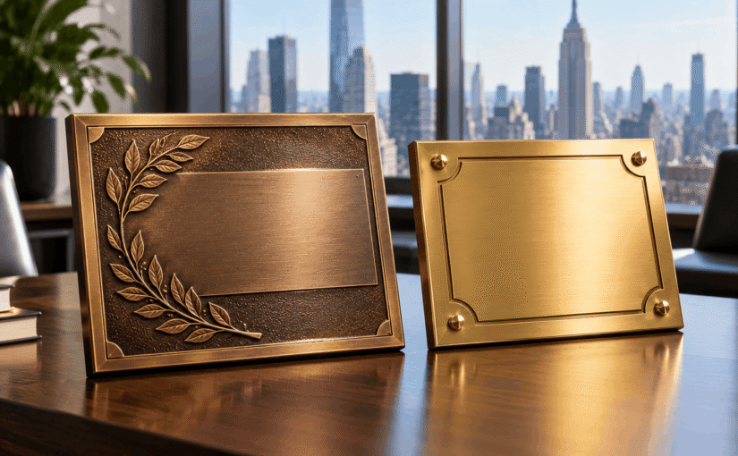 How to Choose the Best Material for Custom Plaques: Bronze, Brass, Aluminum, Acrylic & More